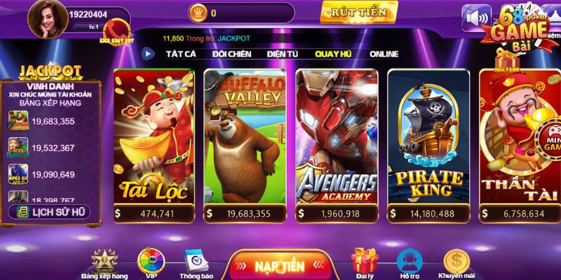 68 Game Bài là điểm đến uy tín số hiện nay với những người thích trò chơi Nổ Hũ