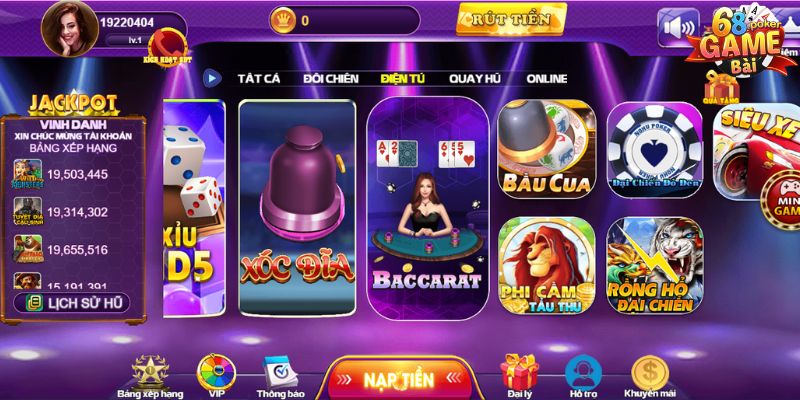 Giới thiệu về sảnh Xóc Đĩa tại hệ thống 68 Game Bài