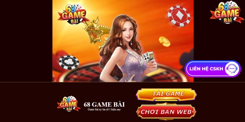 Hướng dẫn các bước tải app 68 Game Bài cho máy tính